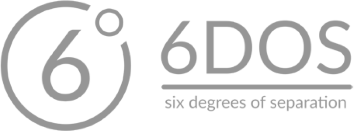 6DOS company logo in grayscale